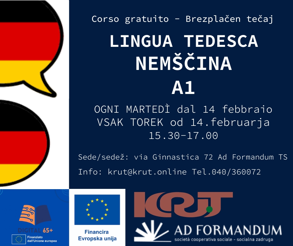 Brezplačni tečaj nemškega jezika v sklopu projekta Digital 65+